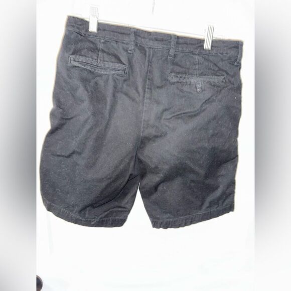 George Black Flat Front Cotton Blend Shorts - Picture 3 of 5